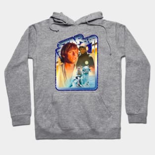 Hero (blue starfield, chrome border) Hoodie